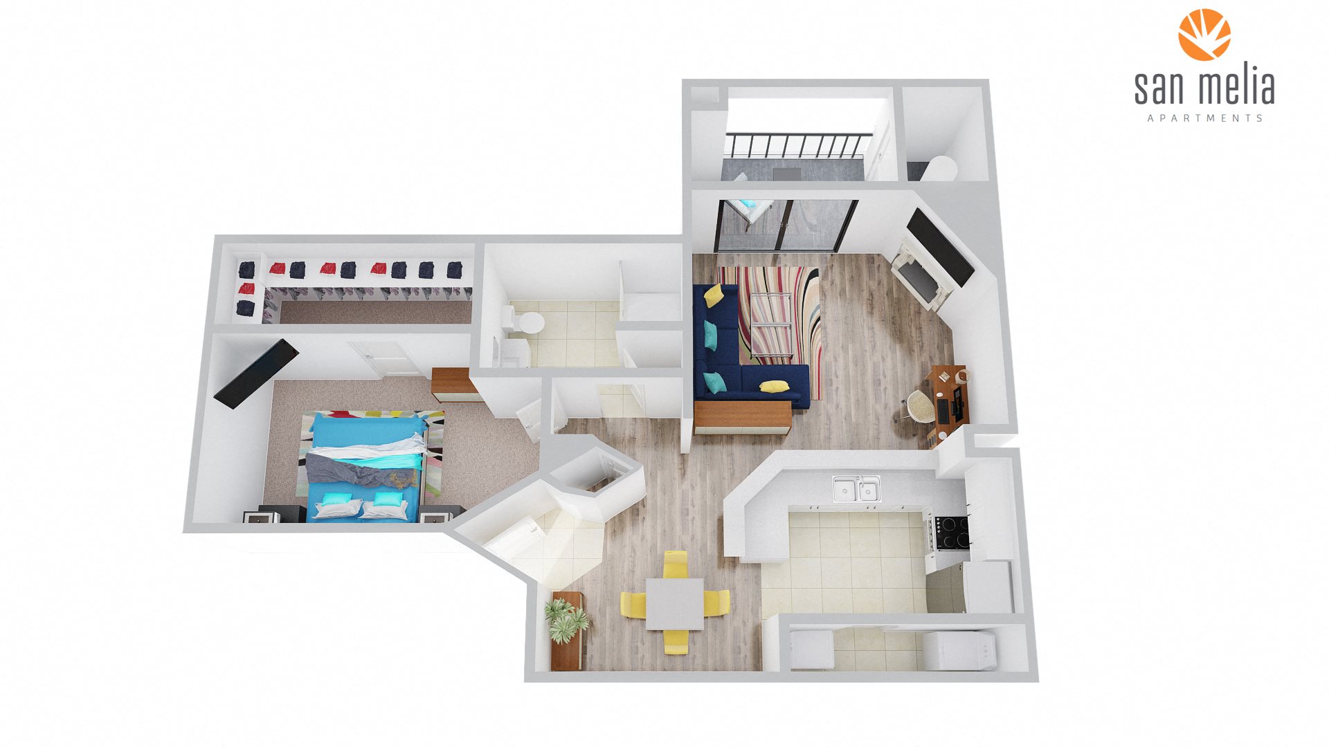 San Melia Apartments White Sand Premier Floor Plan San Melia Apartments White Sand Premier Floor Plan